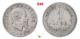 VITTORIO EMANUELE II (1861-1878) 1 Lira 1863 "valore" Torino MIR 1086b Pagani 517 Ag g 4,94 mm 23 MB