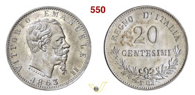 VITTORIO EMANUELE II (1861-1878) 20 Centesimi 1863 "valore" Torino MIR 1090b Pagani 536 Ag g 1,01 mm 16 FDC