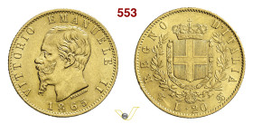 VITTORIO EMANUELE II (1861-1878) 20 Lire 1864 Torino MIR 1078f Pagani 459 Au g 6,45 mm 21 BB÷SPL