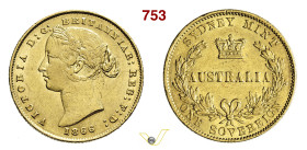 AUSTRALIA VITTORIA (1837-1901) Sovrana 1866 Fb. 10 Kr. 4 Au g 7,99 mm 22 BB+