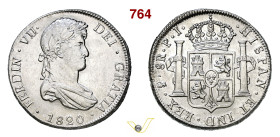 BOLIVIA FERDINANDO VII (1808-1825) 8 Reales 1820 Potosi Kr. 84 Ag g 27,13 mm 39 SPL÷FDC