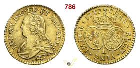 FRANCIA LUIGI XV Luigi d'oro alle lunette 1737 L (Bayonne) Fb. 461 Kr. 489.28 Gad. 340 Au g 8,14 mm 24 • Zecca molto rara BB+