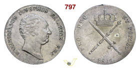 GERMANIA - Baviera MASSIMILIANO I GIUSEPPE (1806-1825) Tallero 1816 Monaco Kr. 706.1 Dav. 552 Ag g 29,41 mm 40 • Bella patina di monetiere q.FDC
