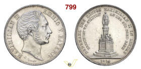 GERMANIA - Baviera MASSIMILIANO II (1848-1864) Da 2 Talleri 1856 per l'erezione della statua a lui dedicata Monaco Kr. 850 Dav. 605 Ag g 37,07 mm 41 •...