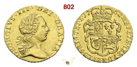 GRAN BRETAGNA GIORGIO III (1760-1820) 1/4 Ghinea 1762 Londra Fb. 368 Kr. 592 Au g 2,07 mm 16 SPL