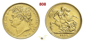 GRAN BRETAGNA GIORGIO IV (1820-1830) 1 Sovrana 1821 Fb. 376 Kr. 682 Au g 7,91 mm 22 MB+