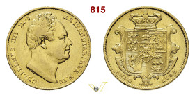 GRAN BRETAGNA GUGLIELMO IV (1830-1837) 1 Sovrana 1835 Londra Fb. 383 Kr. 717 Au g 7,91 mm 22 BB