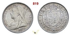GRAN BRETAGNA VITTORIA (1837-1901) 1/2 Corona 1900 Londra Kr. 782 Seaby 3938 Ag g 28,29 mm 39 SPL÷FDC