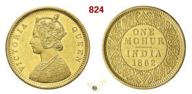 INDIA VITTORIA (1837-1901) Mohur 1862 Fb. 1598 Kr. 480 Au g 11,61 mm 26 • Leggeri hairlines SPL