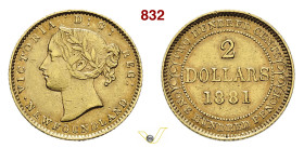 NEWFOUNDLAND (Terranova) VITTORIA (1837-1901) 2 Dollari 1881 Heaton Fb. 1 Kr. 5 Au g 3,31 mm 18 BB