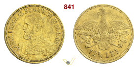 ROMANIA CARLO I, Re (1881-1914) 12,5 Lei 1906 Bruxelles Fb. 8 Kr. 36 Au g 4,04 mm 20 q.BB