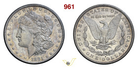 Dollaro "Morgan" 1879 S, 1881 S, 1885 O (2), 1921 Ag • Tot. 5 pz. SPL o m.