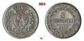 CARLO FELICE (1821-1831) 3 Centesimi 1826 Ge "P" - 1 Cent. 1826 To "L" (2) Cu da q.SPL a q.FDC