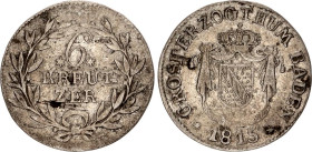 German States Baden 6 Kreuzer 1815
KM# 168, N# 49834; Silver; Karl II Ludwig Friedrich; XF-.