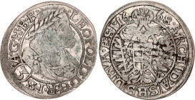 German States Breslau (Silesia) 3 Kreuzer 1668 SHS
KM# 471, N# 32961; Silver; Leopold I; VF.