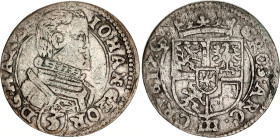 German States Jägerndorf (Silesia) 3 Kreuzer 1617 R
KM# 31, N# 91508; Silver; Johann Georg von Brandenburg-Ansbach; XF-.