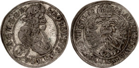 German States Liegnitz-Brieg (Silesia) 3 Kreuzer 1696 MMW
KM# 471, N# 32961; Silver; Leopold I; VF.
