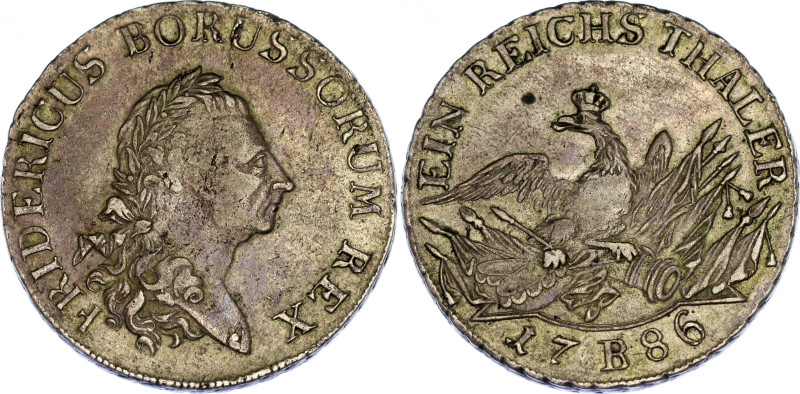 German States Prussia 1 Taler 1786 B
KM# 332.2; Schön# 151; N# 14274; Silver; F...