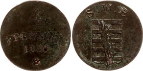 German States Saxe-Weimar-Eisenach 4 Pfennige 1826
KM# 176, N# 14791; Silver; Karl August; VF.