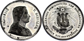 German States Saxe-Weimar-Eisenach Zinc Medal "Friedrich von Schiller - 100th Birthday" 1859
Brett. 1053; Storer 3276; Klein/Raff 69; Frede 117; Zinc...
