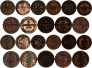 German States Saxony-Albertine Lot of 11 Coins 1862 - 1872
Copper; Johann I; VF/XF.