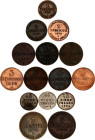 German States Schwerin Lot of 15 Coins 1843 - 1872
With Silver; Various dates & denomination; VF/XF.