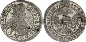 German States Silesia 3 Kreuzer 1700 CB
KM# 516; Her# 1564; N# 43984; Silver; Leopold I; Brieg Mint; UNC.