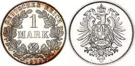 Germany - Empire 1 Mark 1873 (2001) Modern Restrike
KM# 7, N# 7031; Silver (0.900) 5.1g., Proof; Wilhelm I.