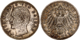 Germany - Empire Bavaria 5 Mark 1899 D
KM# 915, N# 10914; Silver; Otto; VF.