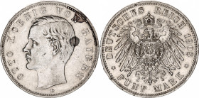 Germany - Empire Bavaria 5 Mark 1908 D
KM# 915, N# 10914; Silver; Otto; XF.
