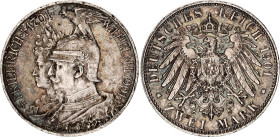 Germany - Empire Prussia 2 Mark 1901 A
KM# 525, N# 11321; Silver; Wilhelm II; 200th Anniversary of the Kingdom of Prussia, Friedrich I - Wilhelm II; ...