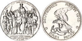 Germany - Empire Prussia 3 Mark 1913 A
KM# 534, N# 4713; Silver; Wilhelm II; 100th Anniversary of the Victory over Napoleon; AUNC/UNC with hairlines.