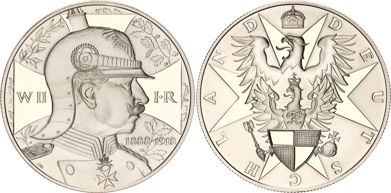 Germany - Empire Prussia Silver Medal "Wilhelm II 1888-1918" (ND) Modern Issue
...