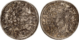 Austrian States Munchen 3 Kreuzer 1709
KM# 1430, N# 39141; Key date; Silver; Joseph I; UNC with nice toning.