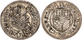 Austrian States Münsterberg-Oels (Silesia) 3 Kreuzer 1614
KM# 5, N# 47319; Silver; Karl II; XF.