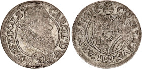 Austrian States Münsterberg-Oels (Silesia) 3 Kreuzer 1616
KM# 5, N# 47319; Silver; Karl II; XF.