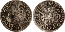 Austrian States Olmutz 3 Kreuzer 1659
KM# 192.2, N# 92293; Silver; Leopold I William of Austria; VF, Bent.