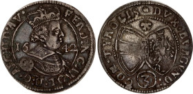 Austrian States Tyrol 3 Kreuzer 1642
KM# 852; MT# 495; Silver; Ferdinand Karl; Hall Mint; VF+.