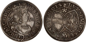 Austrian States Tyrol 3 Kreuzer 1650
KM# 852; MT# 517; Silver; Ferdinand Karl; Hall Mint; XF.