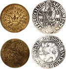 Bohemia Lot of 2 Coins 1316 - 1525 Collectors Copies
1 Guldengroschen / Joachimstaler 1525 & Prague Groschen 1316-1378 (ND).