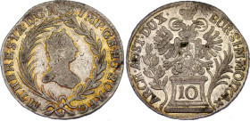 Bohemia 10 Kreuzer 1764
KM# 1528; Silver; Maria Theresia; Prague Mint; VF with nice golden toning.