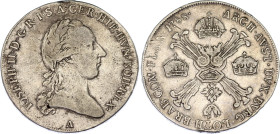 Austrian Netherlands 1/2 Kronentaler 1788 A
KM# 34; N# 28567; Silver 14.57 g.; Joseph II; Vienna Mint; VF-XF.
