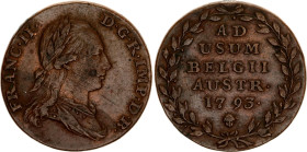 Austrian Netherlands 2 Liards 1793
KM# 57, N# 26498; Copper; Francis II; XF.