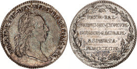Austrian Netherlands Commemorative Silver Jeton "Inauguration of Franz II in Flanders" 1792 MDCCXCII
Kenis 264; Silver 3.17 g., 21.6 mm; by Berckel; ...