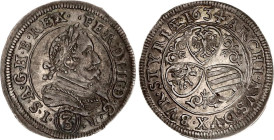 Austria 3 Kreuzer 1634
KM# 709; N# 73093; Silver; Ferdinand II; Graz Mint; AUNC.