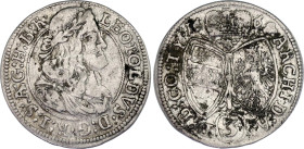 Austria 3 Kreuzer 166X
KM# 1245; N# 24765; Silver; Leopold I; Hall Mint; XF-.