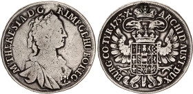 Austria 1/2 Taler 1753
KM# 1741; Her# 618; N# 77649; Silver; Maria Theresia; Vienna Mint; VF.