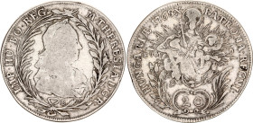 Austria 20 Kreuzer 1768 B EVM-D
KM# 2067.1, N# 22599; Silver; Joseph II; VF.