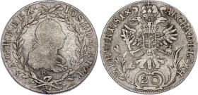 Austria 20 Kreuzer 1781 B
KM# 2068.2; N# 89654; Silver; Joseph II; Kremnitz Mint; VF.