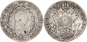Austria 20 Kreuzer 1781 A
KM# 2069, N# 20762; Silver; Joseph II; VG.